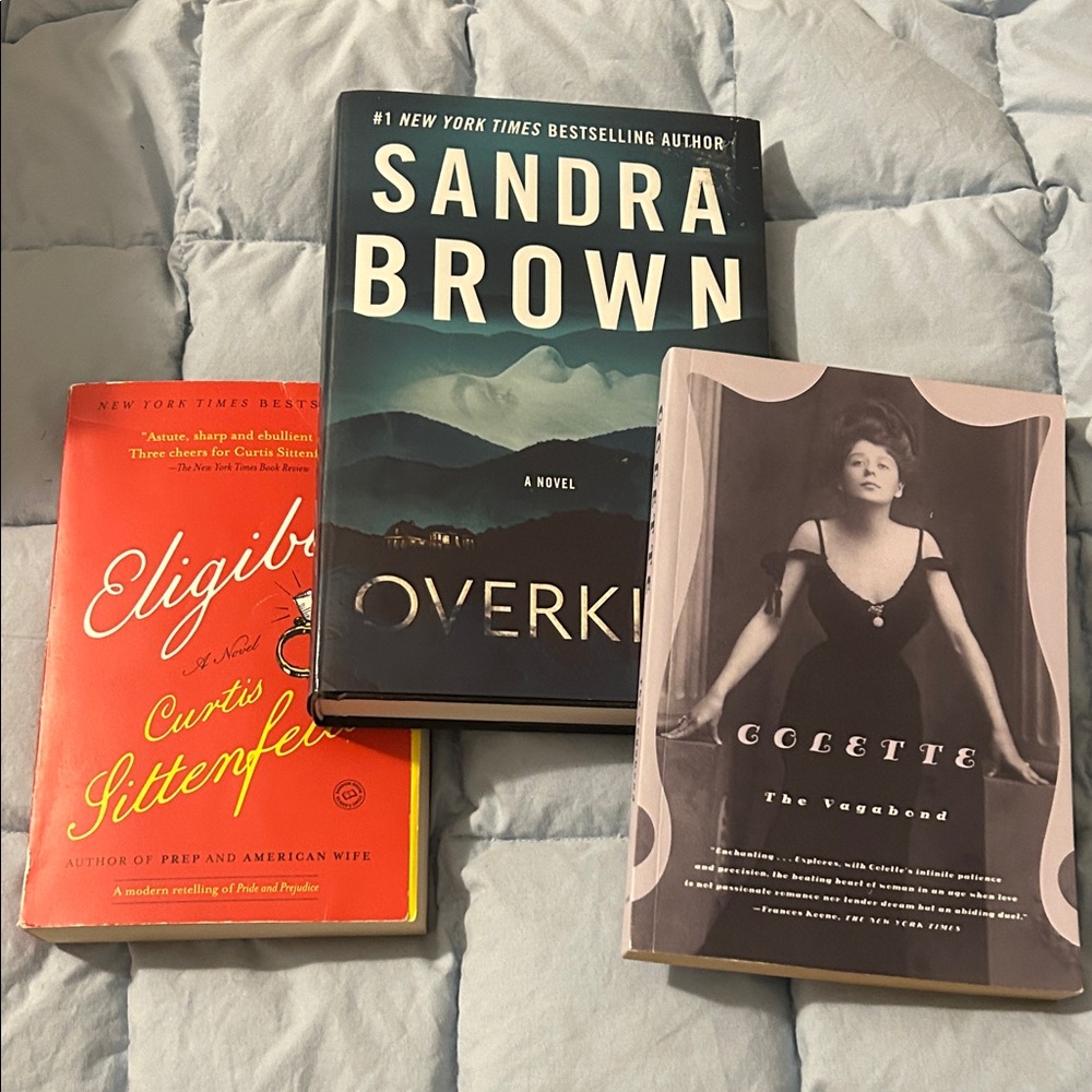 Lot of 3 novels, Colette the Vagabond, Overkill, Eligible